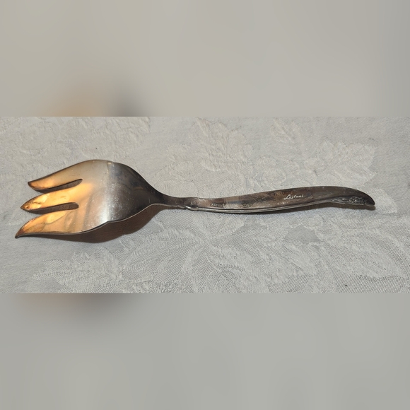 Leilani Silver Meat Server or Salad Serving Fork Vintage Serving Utensil - Picture 4 of 6